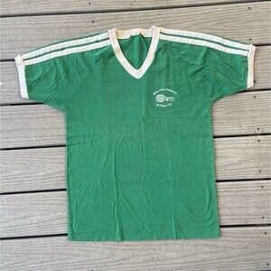 Vintage 1982 Battle of the Bars Queen Village Racquetball T-Shirt USA M Ringer